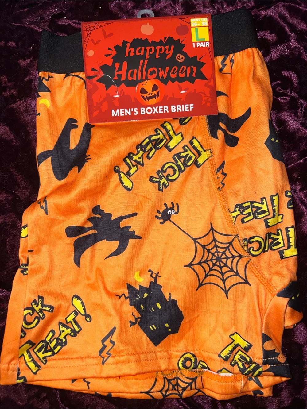 NWT Men's L Halloween Boxer Briefs